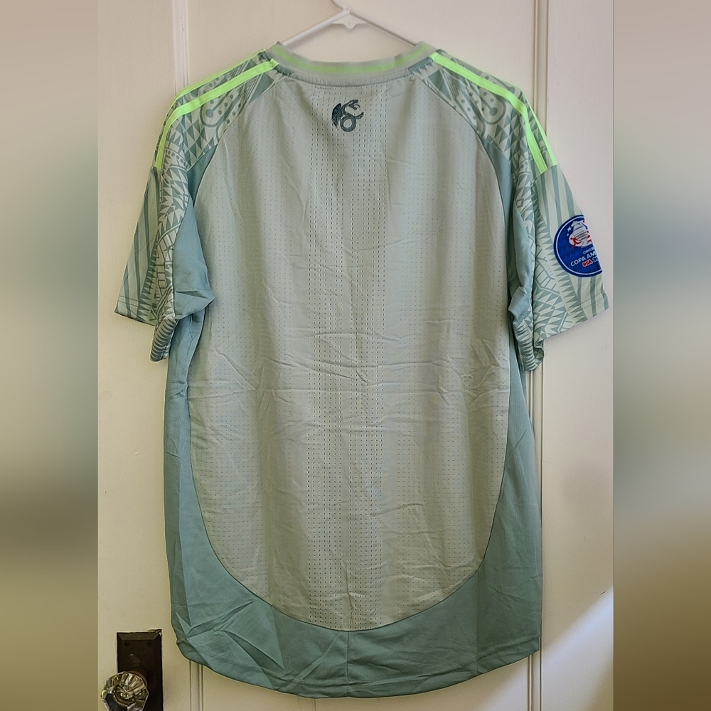 Adidas Mexico Green Patterned Soccer Jersey XL Slim Fit - Picture 2 of 16